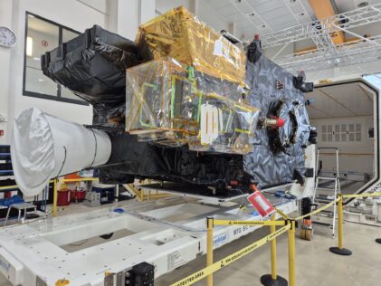 Satellite Transport Container and Transport Trolley - MeteoSAT 